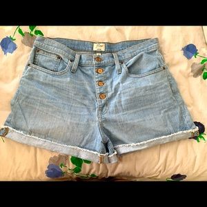 J. Crew Women’s denim high waisted shorts EUC